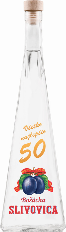 Bošácké Slivovice Jehlan 50tka 52% 0,5l