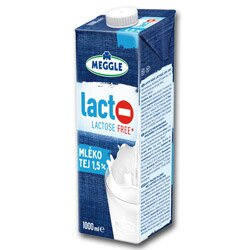 Trvanlivé mléko Meggle - bez laktózy, 1,5%, 1 l