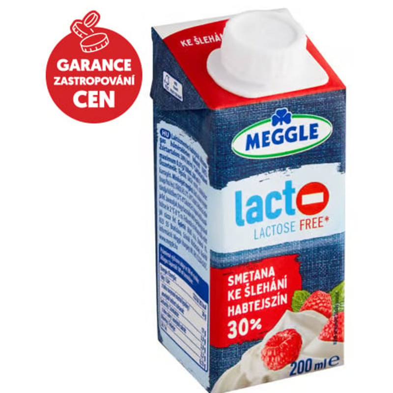 Meggle Bezlaktózová smetana ke šlehání 30%