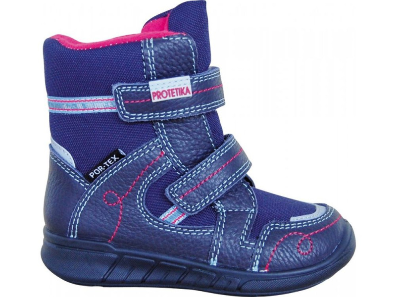 obuv dívčí zimní s PROtex membránou DENERIS NAVY, Protetika, modrá - 30