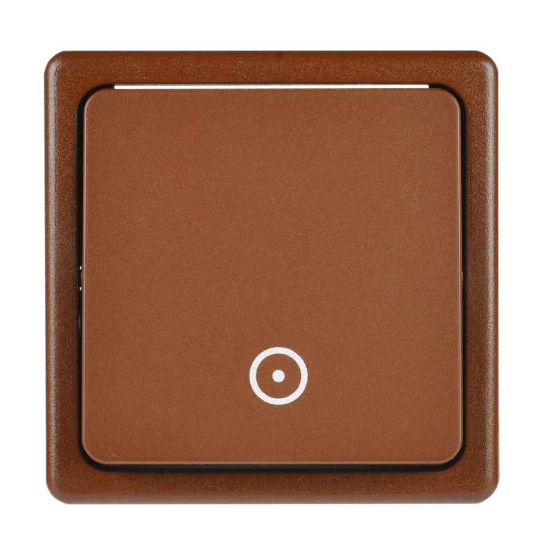 SEZ Tlačítko Standard DS 1101-10 HP skořicové 28 x 82 x 82 mm