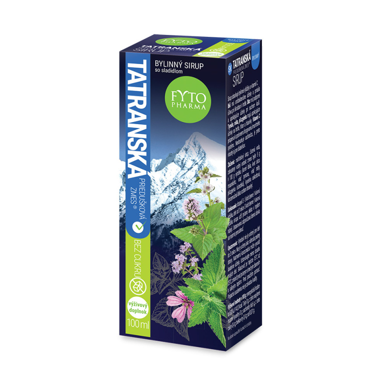 FYTOPHARMA Tatranská průdušková směs Bylinný sirup bez cukru 100 ml
