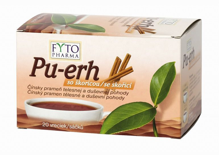 FYTOPHARMA Pu-erh se skořicí 20 sáčků