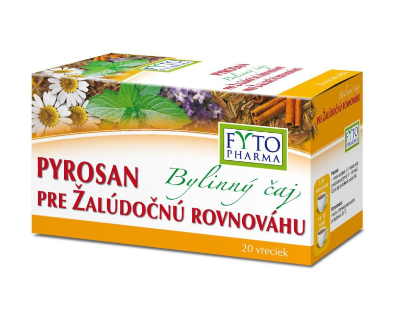 FYTOPHARMA Pyrosan bylinný čaj pro žaludeční rovnováhu 20 sáčků