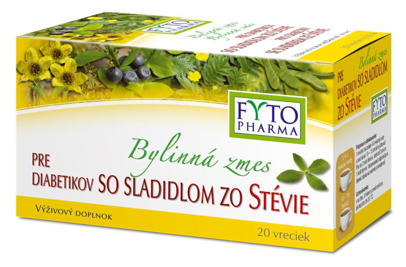 FYTOPHARMA Bylinná směs pro diabetiky se sladidlem stevie 20 x 1.5 g