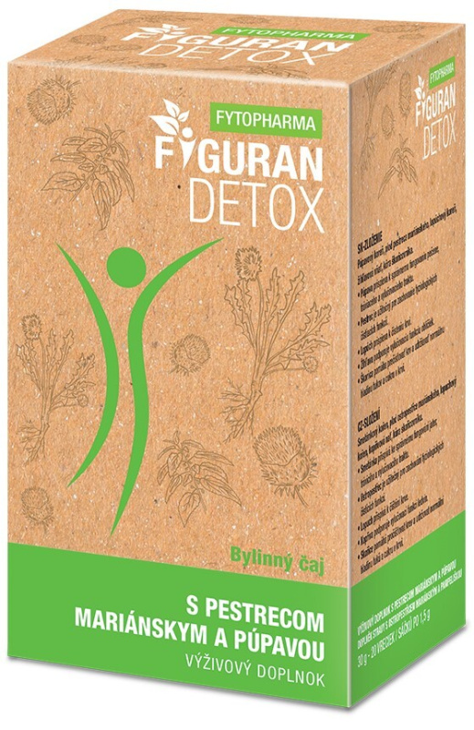 Fytopharma Figuran Detox bylinný čaj s ostropestřcem a pampeliškou 20x1,5 g