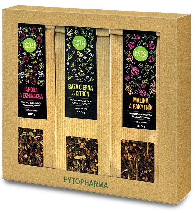 Fytopharma Vánoční dárková kazeta sypaných čajů 3x100 g