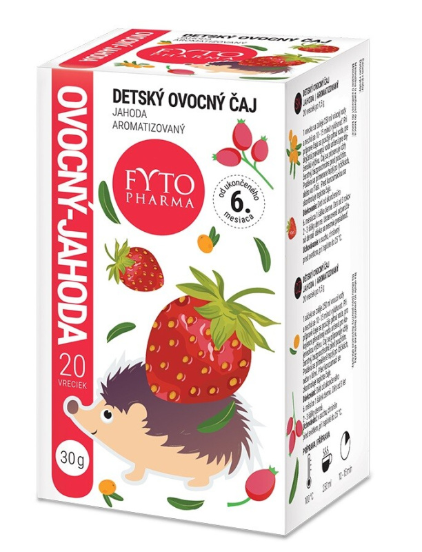 Fytopharma Dětský ovocný čaj jahoda 6m+ 20x1,5 g