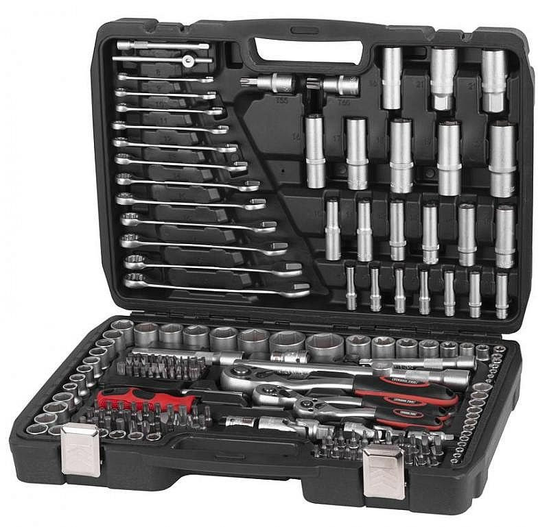 Sada nářadí S221, 1/2"+1/4"+3/8", 215ks