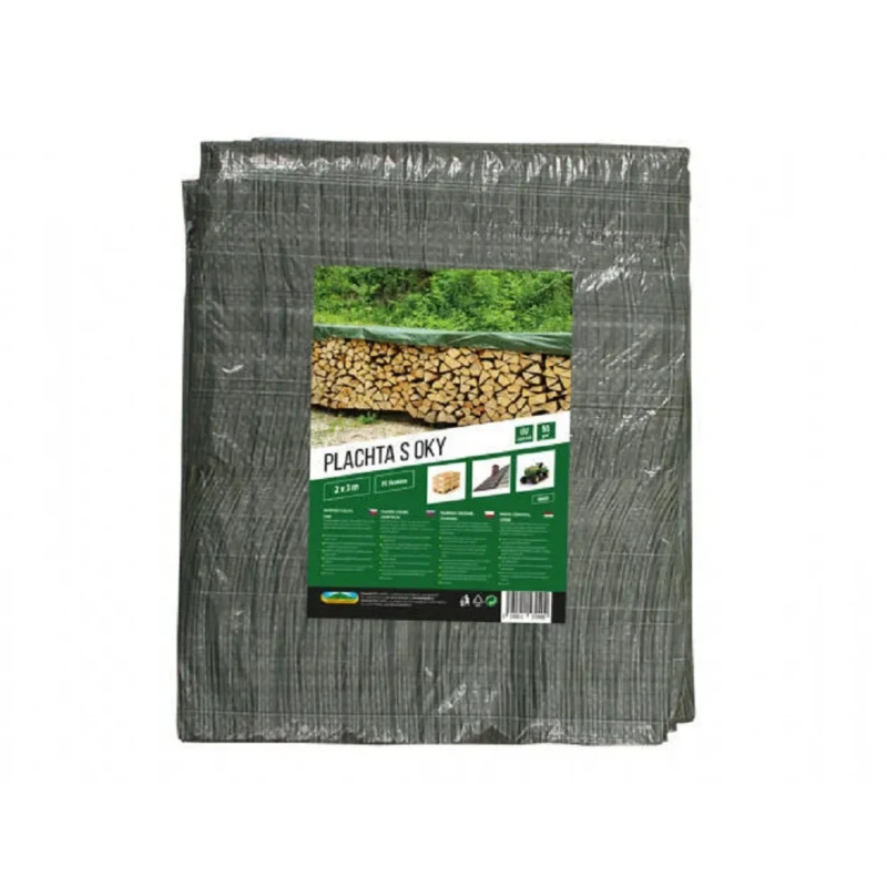 NOHEL GARDEN Plachta s oky kašírovaná zelená 55 g, 2 x 3 m