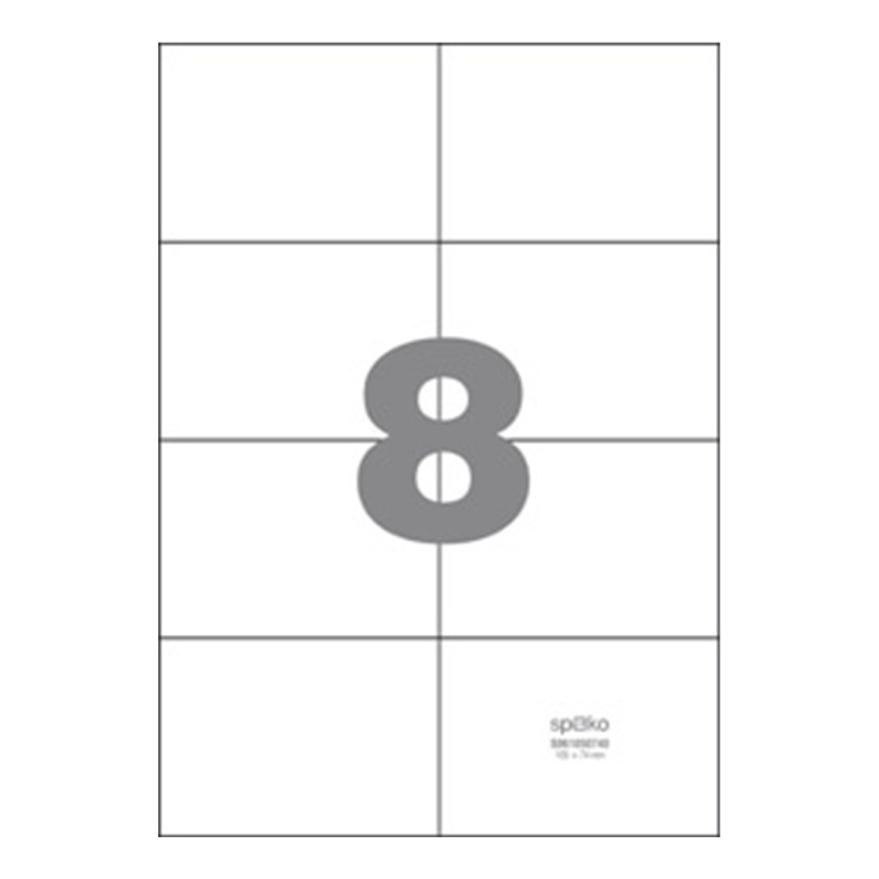 Spoko Samolepicí etikety A4 100 listů - 105 × 74 mm