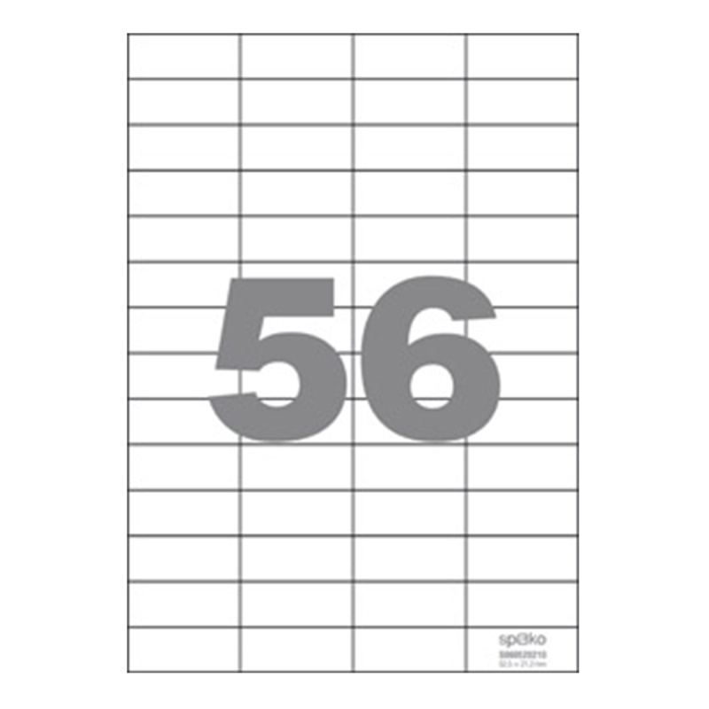 Spoko Samolepicí etikety A4 100 listů - 52,5 × 21,2 mm