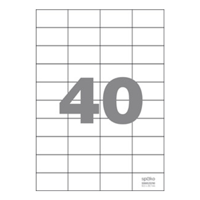 Spoko Samolepicí etikety A4 100 listů - 52,5 × 29,7 mm
