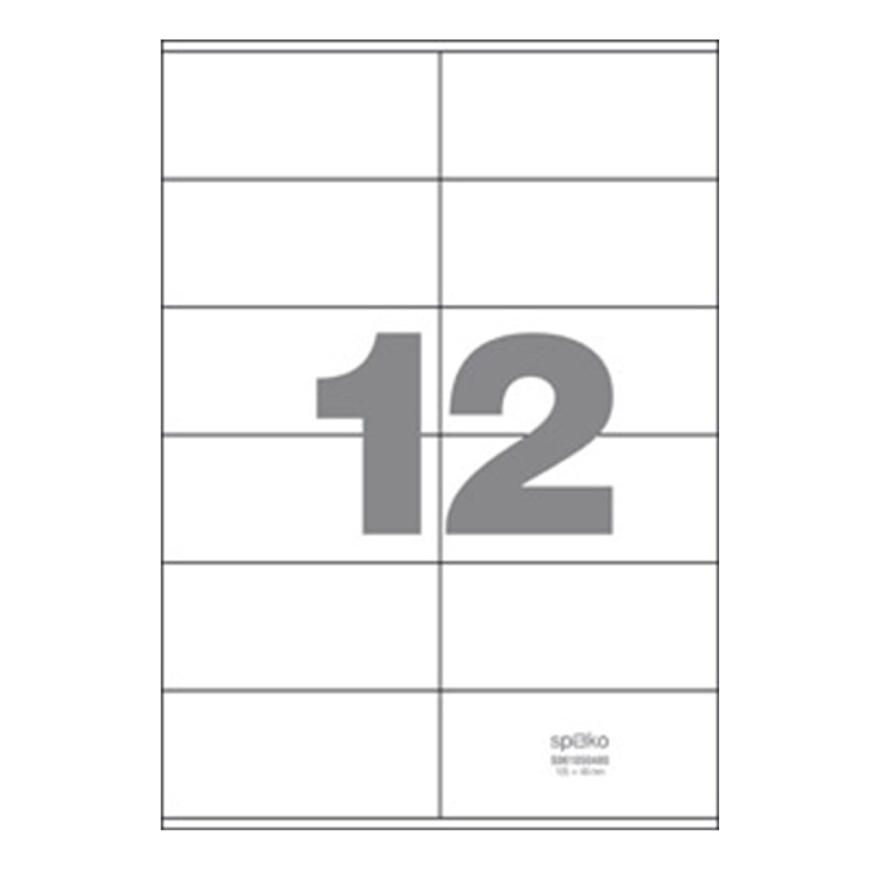 Spoko Samolepicí etikety A4 100 listů - 105 × 48 mm