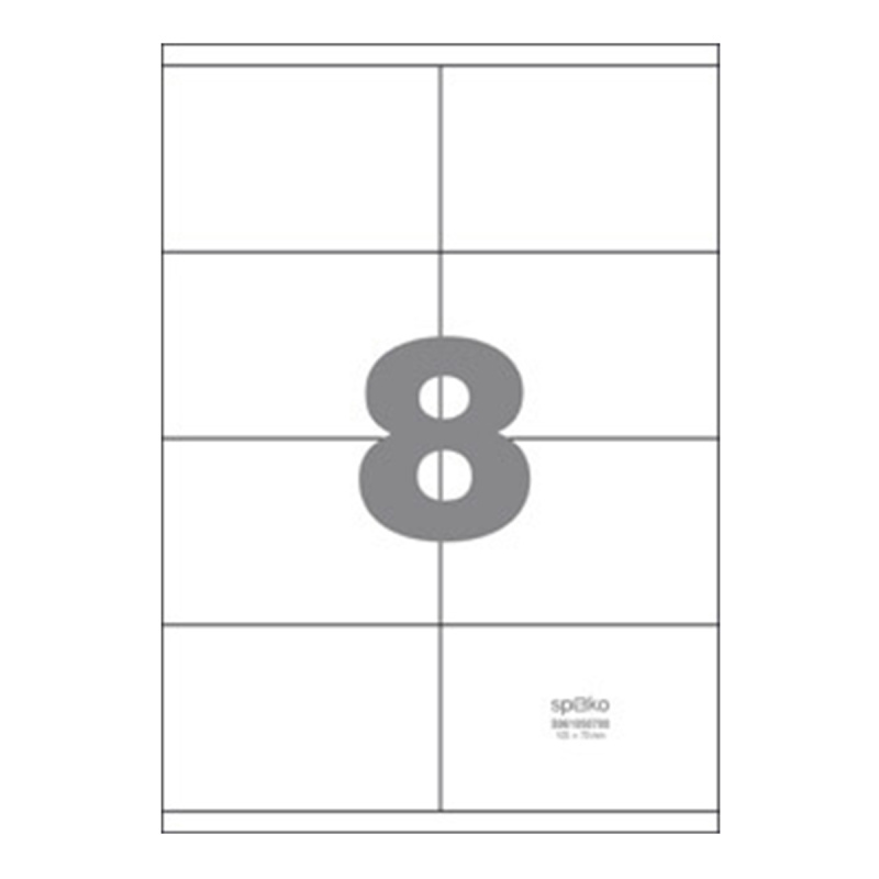 Spoko Samolepicí etikety A4 100 listů - 105 × 70 mm