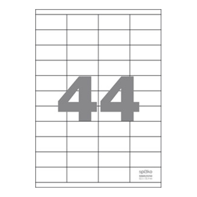 Spoko Samolepicí etikety A4 100 listů - 52,5 × 25,4 mm