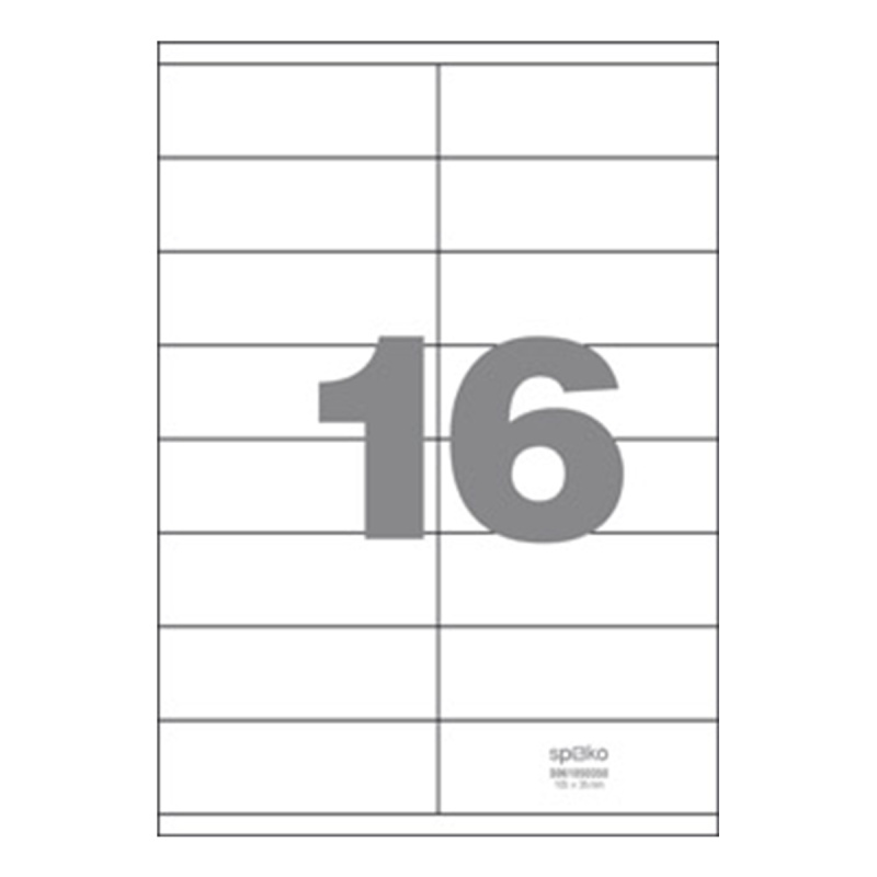 Spoko Samolepicí etikety A4 100 listů - 105 × 35 mm