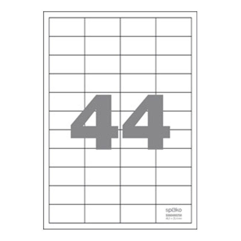 Spoko Samolepicí etikety A4 100 listů - 48,5 × 25,4 mm