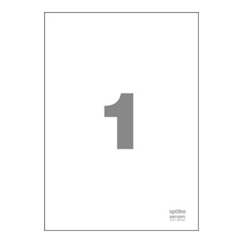 Spoko Samolepicí etikety A4 100 listů - 210 × 297 mm