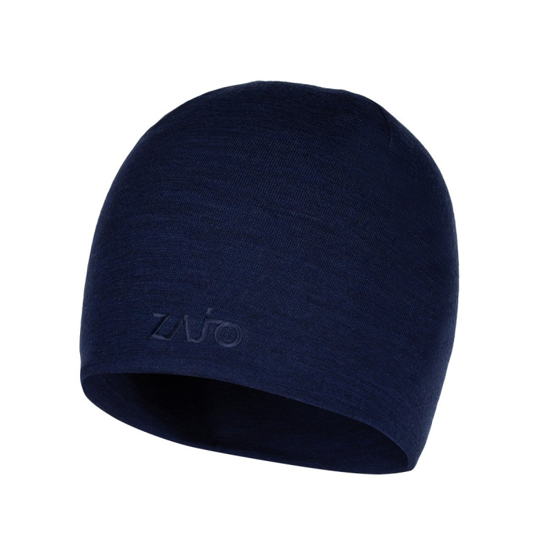 Čepice ZAJO Hals Typo Merino Beanie námořnická modrá Velikost: UNI