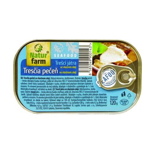 Natur Farm tresčí játra vlastní šťávě 125g/120g