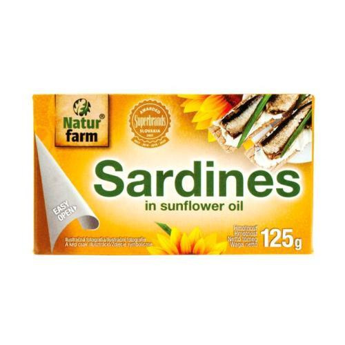 Natur Farm sardinky v slunečnicovém oleji 125g