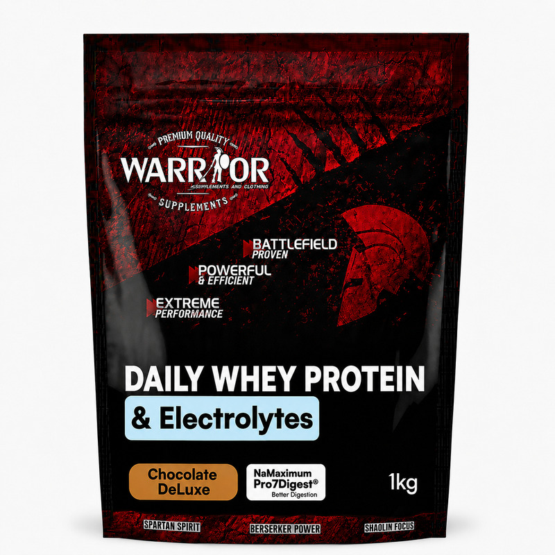 Warrior Daily Whey Protein - syrovátkový protein (+elektrolyty) 1kg Chocolate Deluxe