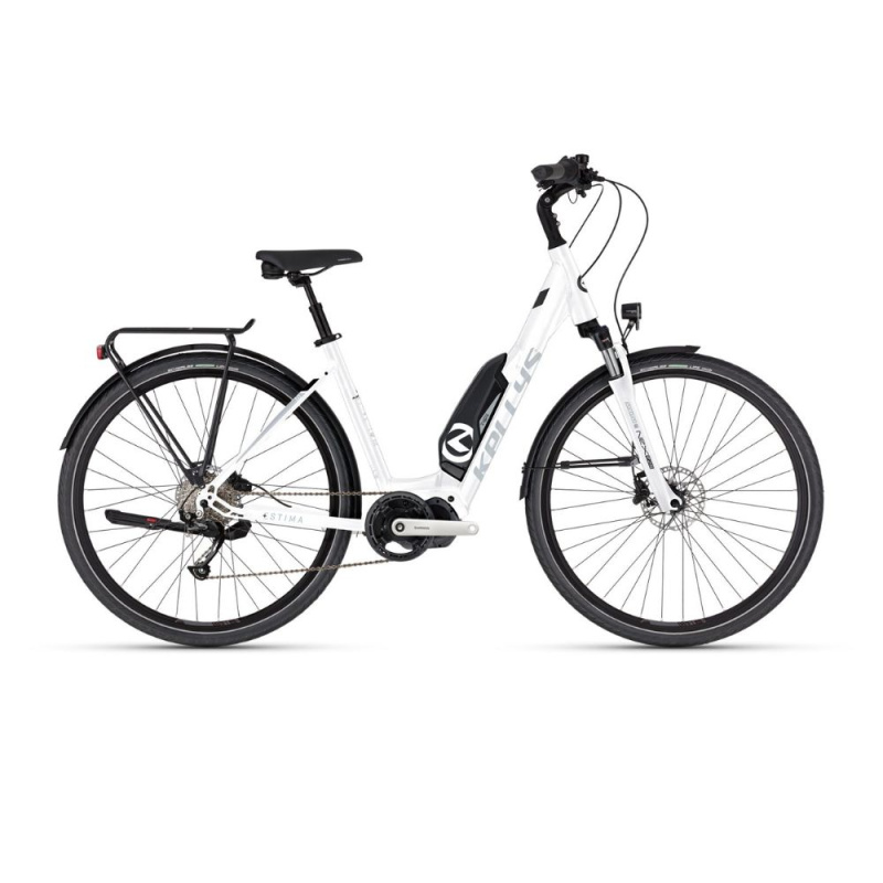 Městské elektrokolo KELLYS ESTIMA 10 SH 504Wh 28" 8.0 S (16,5", 159-173 cm) White