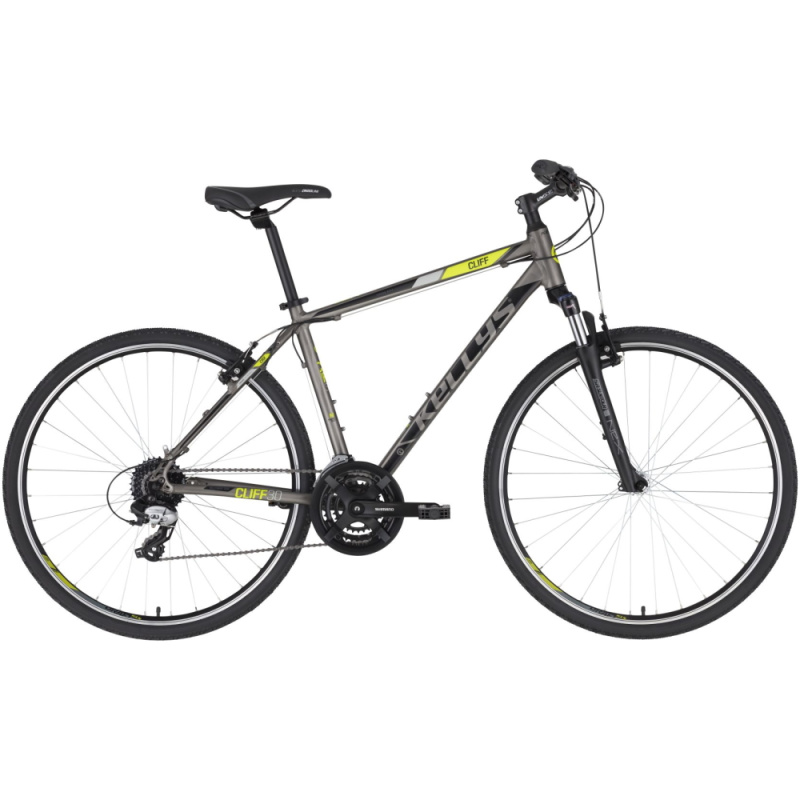 Pánské crossové kolo KELLYS CLIFF 30 28" 7.0 L (21", 175-190 cm) Grey