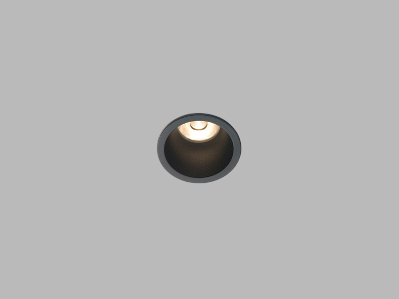 Led2 Zápustné LED svítidlo RAY M ø 7,5 cm Barva: Černá, Stmívání, řízení: ON/OFF