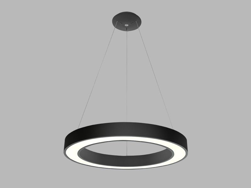 Led2 Závěsné LED svítidlo SATURN P-Z ø 60 cm, 3000/4000K Barva: Černá, Stmívání: DALI/PUSH