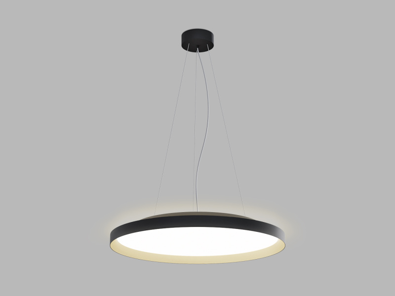 Led2 Závěsné LED svítidlo MOON P- Z, ø 60 cm Barva: Černo zlatá, Stmívání: DALI/PUSH