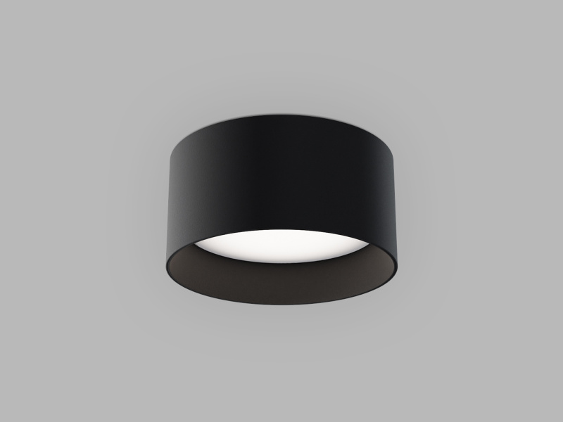 Led2 Přisazené stropní LED svítidlo ZETA ON, M ⌀ 14 cm Barva: Černá, Stmívání, řízení: TRIAC (on/off)