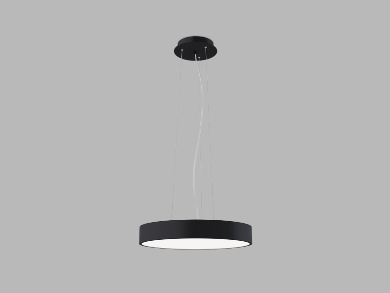 Led2 Závěsné LED svítidlo MONO SLIM P-Z ø 40 cm, 3000/4000K Barva: Černá, Stmívání, řízení: TRIAC