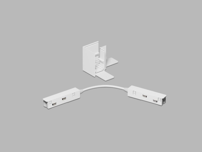Led2 Rohová horizontální spojka MAG TRACK pro přisazenou/závěsnou lištu 48V, DALI Barva: Bílá