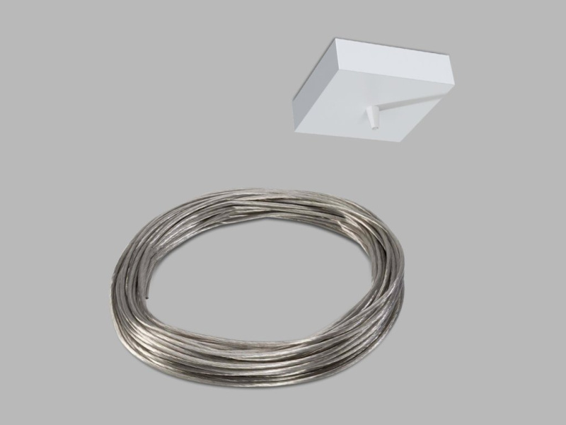 Závěsné lanko 3m a stropní baldachýn pro 48V systém MAG LED2 Barva: Bílá