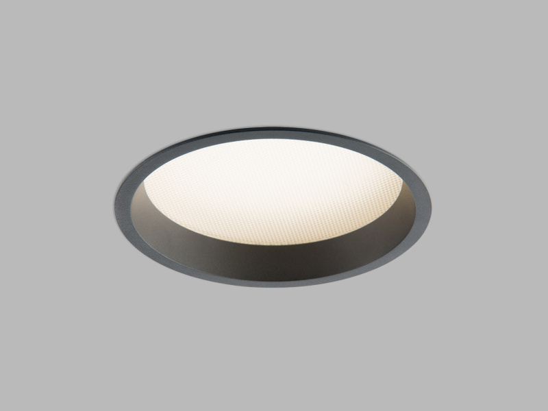 Led2 Zápustné LED svítidlo ZETA II L, 27W, ø 210 mm, CCT 2700-4000K, IP44 Barva: Černá, Stmívání a řízení: DALI/PUSH