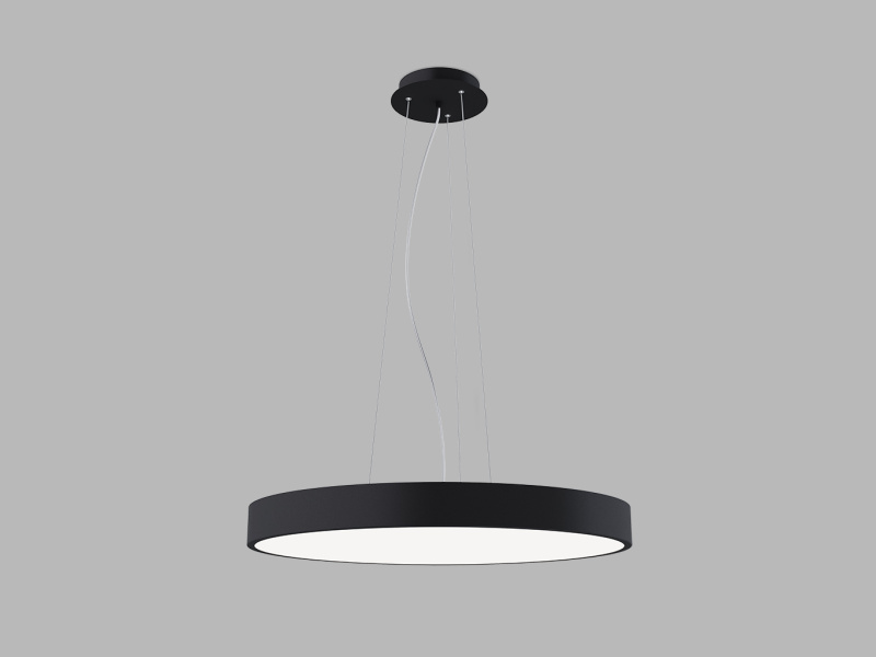 Led2 Závěsné LED svítidlo MONO SLIM P-Z ø 60 cm, CCT 2700/4000K, 60W Barva: Černá, Teplota světla: 2700K/3000K/4000K, Stmívání, řízení: ON/OFF (bez stmívání)