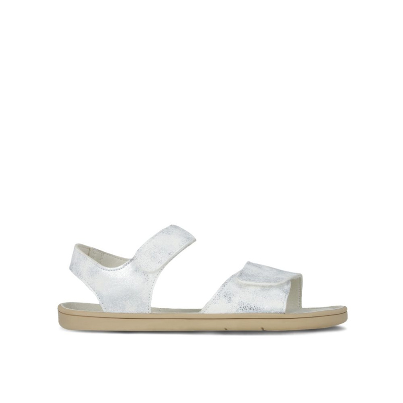 Dětské barefoot sandály BE LENKA Miami Junior třpytivě bílé Velikost: 35