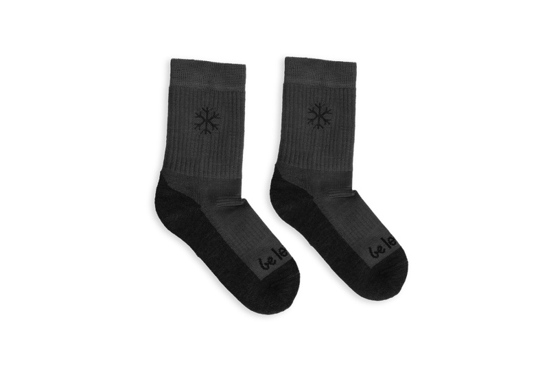 Dětské barefootové ponožky Be Lenka Kids Crew Merino Wool šedá Velikost: 27-30