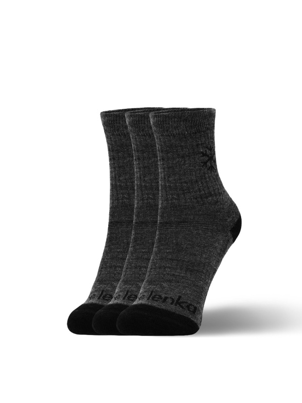 Dětské barefootové ponožky Be Lenka Kids - Crew - Merino Wool - Grey - 3 pack Velikost: 27-30