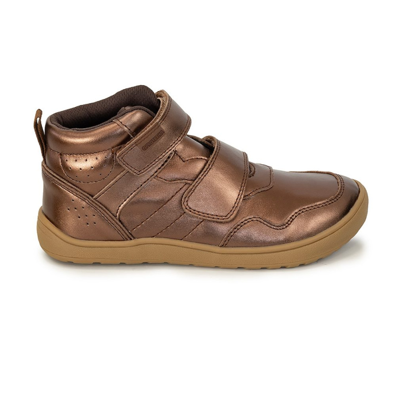 Dívčí celoroční boty Barefoot  TIRA BROWN, Protetika, hnědá - 24