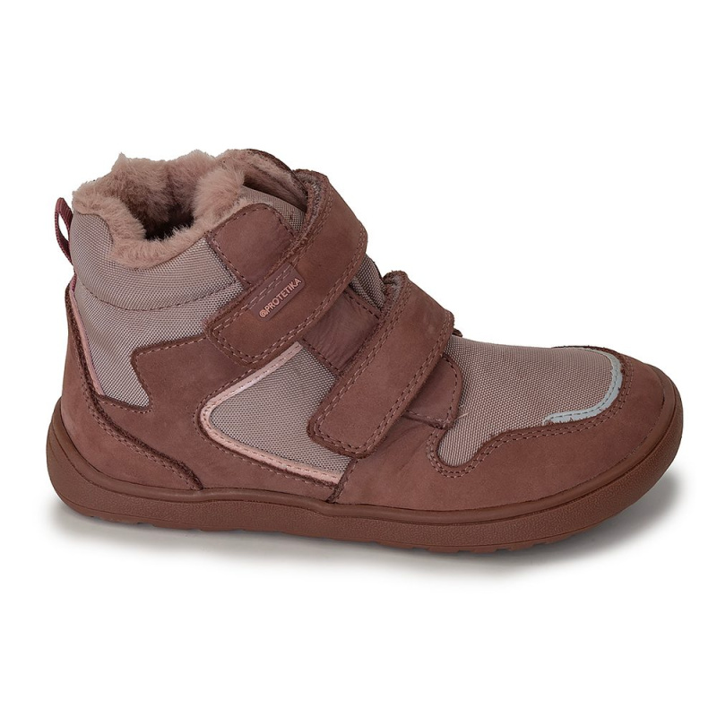 Dívčí zimní barefoot boty DAXI OLD PINK, Protetika, starorůžová - 22