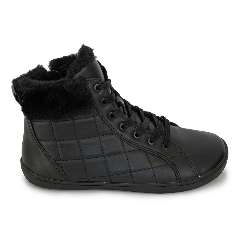 Dámské barefoot zimní boty ZORA DARK BLACK, Protetika, tmavě černá - 40