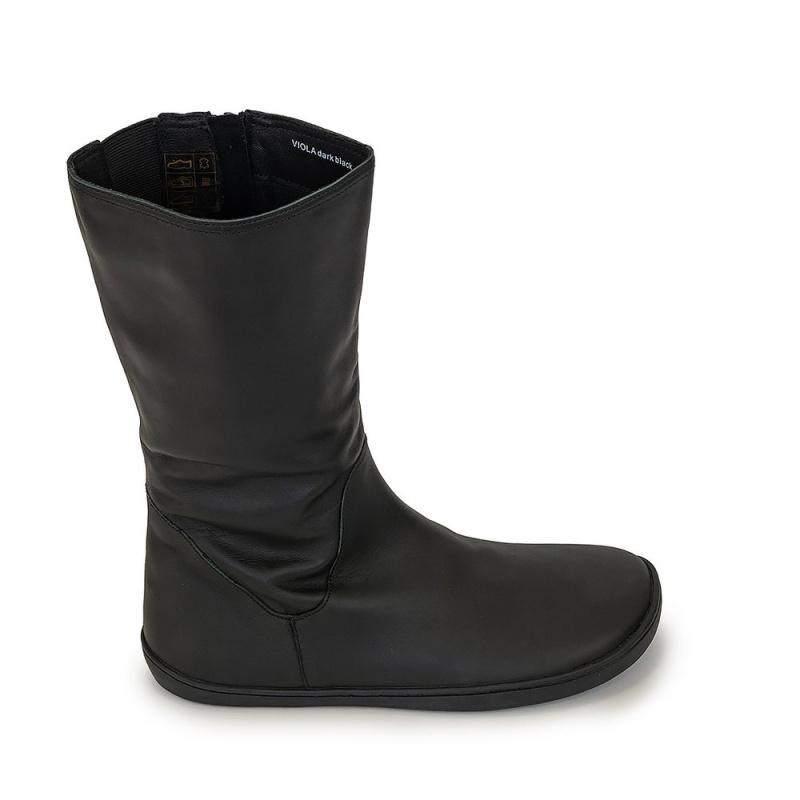 Dámské barefoot zimní boty VIOLA DARK BLACK, Protetika, tmavě černá - 37