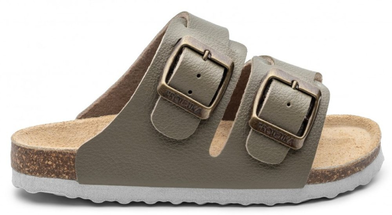 Dětské ortopedické pantofle Lifestyle T94/53, Protetika, khaki - 32