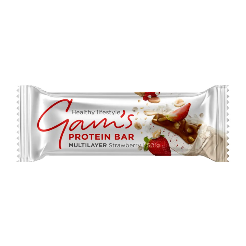 Gam´s Proteinová tyčinka Jahoda 50 g