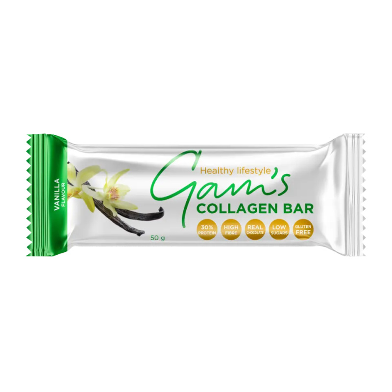 Gam´s Proteinová tyčinka s kolagenem Vanilka 50 g
