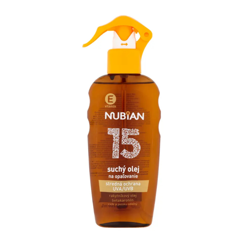 Nubian suchý olej na opalování SPF15 200 ml