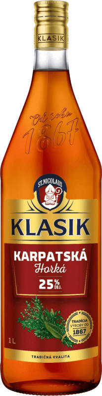 KLASIK Karpatská horká likér 1l 25%